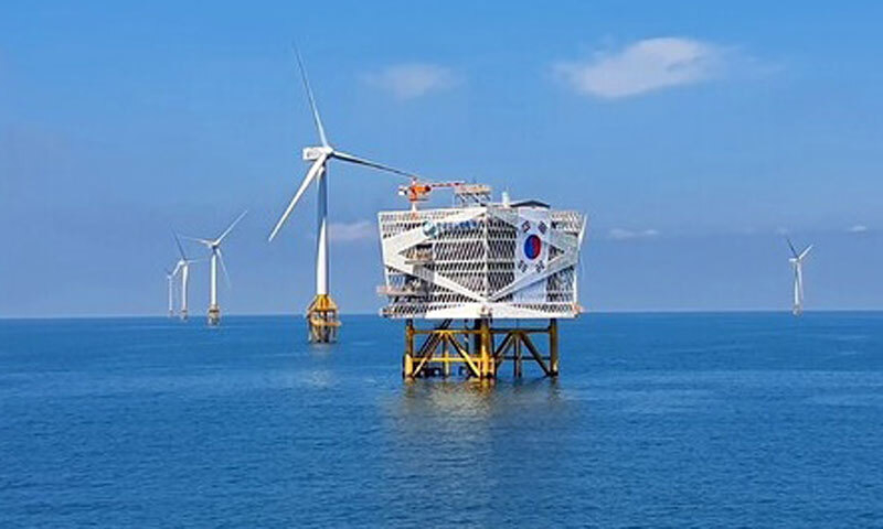 전북 서남권해상풍력실증단지 모습. 전북도 제공
